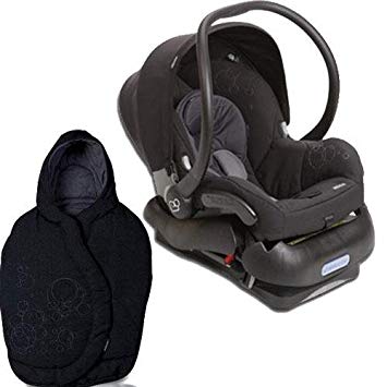 Maxi-Cosi Mico Infant Car Seat with Footmuff- Total Black