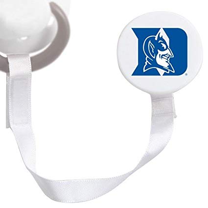 Duke Blue Devils White Pacifier Clip