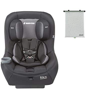 2015 Maxi-Cosi Pria 70 Convertible Car Seat, Black Gravel with BONUS Retractable Window Sun Shade