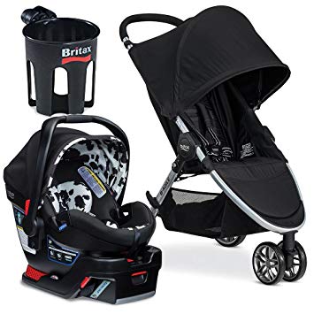 Britax 2017 B-Agile/B-Safe 35 Elite Travel System & Cup Holder, Cowmooflage