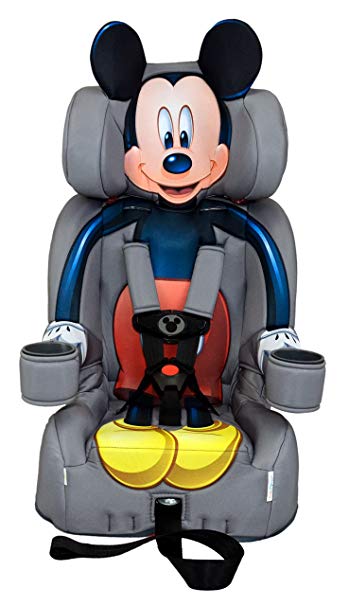 KidsEmbrace Mickey Mouse Booster Car Seat, Disney Combination Seat, 5 Point Harness, Gray, 3001MIC