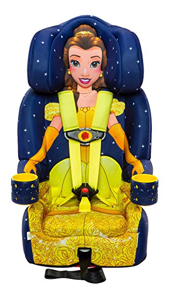 KidsEmbrace Belle Booster Car Seat, Disney Combination Seat, 5 Point Harness, Yellow, 3001BEL