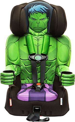 KidsEmbrace Incredible Hulk Booster Car Seat, Marvel Avengers Combination Seat, 5 Point Harness,...