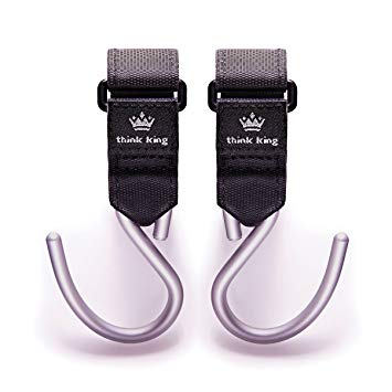 Think King Mighty Buggy Hook for Stroller, Wheelchair, Rollator, Walker, 2 Pack