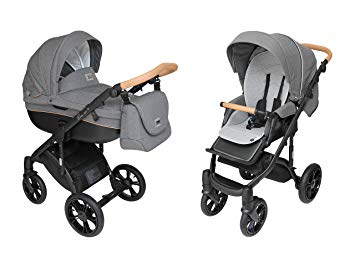 ROAN Bass Soft Stroller 2-in-1 with Bassinet for Baby, Toddler’s Five Point Safety Reversible Seat, Swivel...