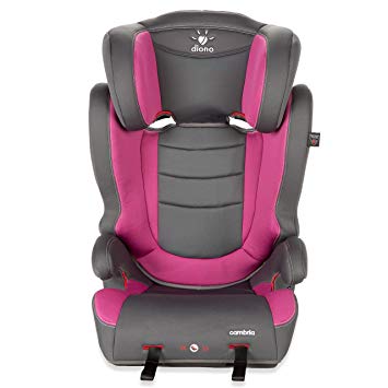 Diono Cambria Booster 2-in-1 Car Seat, For Children from 40-120 Pounds, Raspberry