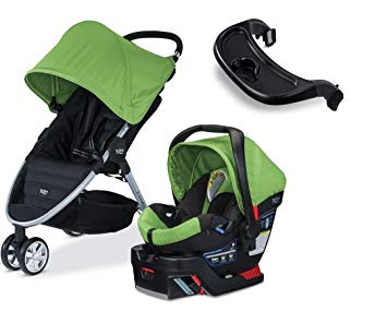 Britax 2015 B Agile 3 & B Safe 35 Travel System (Meadow) with Bonus Free Child Tray