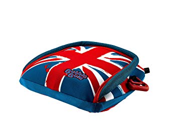 Bubble Bum Backless Inflatable Travel Booster Car Seat, Union Jack